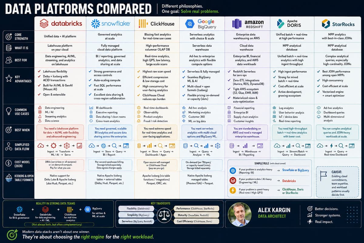 Seven Data Platforms