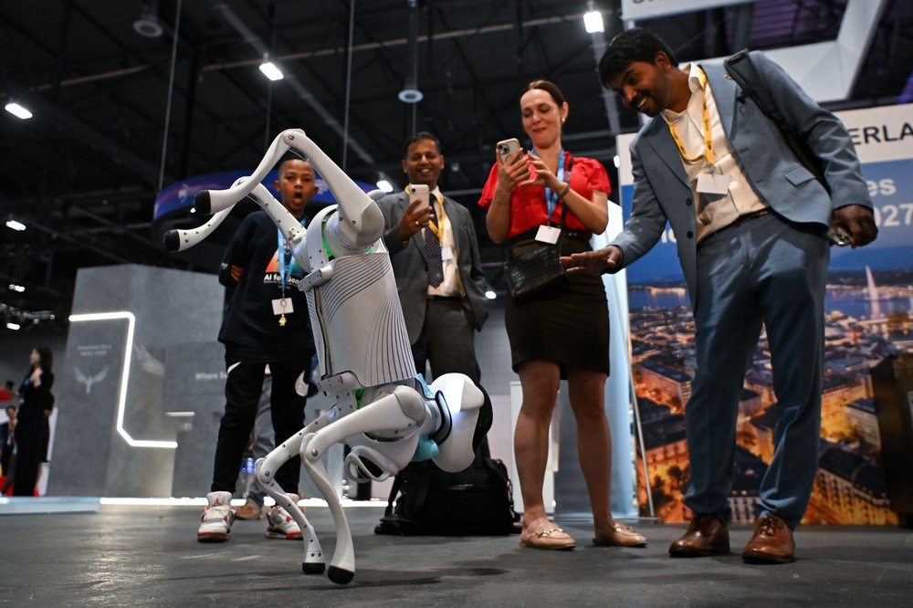 At the UN's AI Summit, Robot Dogs and Teslas Steal the Show While a Bigger Question Lingers