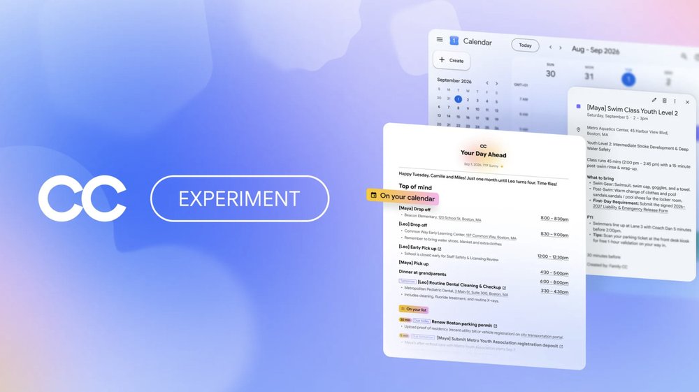 Google's CC Becomes an AI Agent for Family Organization